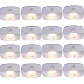 Lunartec 16er-Set LED-Nachtlichter mit Bewegungssensor, Batteriebetrieb