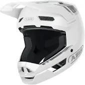 ABUS Downhill Helm HiDrop – ASTM-er Fullface Helm mit ABS-Außenschale für MTB: Downhill, Enduro und Bikepark – für Erwachsene und Jugendliche – Weiß, Größe XL