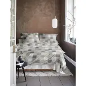 Irisette Edel-Feinbiber Bettwäsche Meran 8714 grau 155x220 cm + 80x80 cm