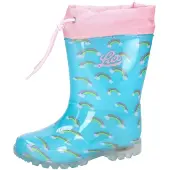 Lico Mädchen Power Blinky Gummistiefel, Türkis Rosa, 35 EU