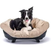 Ferplast Hundebett & Katzenbett mit Kissen, Hundebett waschbar, erhöhtes Hundebe