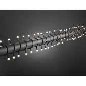 Konstsmide - LED Globelichterkette, runde Dioden, 160 warm weiße Dioden, 24V Außentrafo, schwarzes Kabel; 3695-107