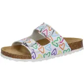 Lico Damen Bioline Heart Pantoletten, Weiß, 39 EU