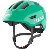 ABUS Kinderhelm Smiley 3.0 - Fahrradhelm mit tiefer Passform, kindergerechten Designs & Platz für einen Zopf - für Mädchen und Jungs - candid green, Größe S