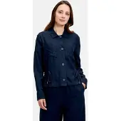 Betty & Co Jackenblazer "Casual-Jacke mit Taschen", Damen, Gr. 36, blau (dunkelblau), Obermaterial: 55% Leinen LI. 45% Viskose CV., Blazer Jackenblazer