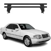 Menabo Dachträger Grundträger für Mercedes C-Klasse W202 1993-2000 Schwarz ABE