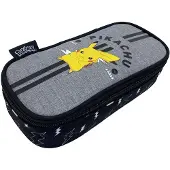Toybags Pokemon Pikachu Schulmäppchen mit Reißverschluss, innen komplett gefüttert und p