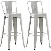 CLP 2er Set Barhocker Mason silber