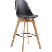 CLP Barhocker Metz Kunststoff Natura schwarz