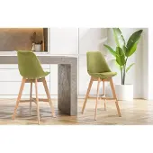 CLP Barhocker Cannes Stoff Natura grün
