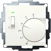 Eberle 191811224002 UP-Raumregler, RAL1013 matt 55x55, 5-30C, AC 24V, 1Öffner 10 A bei DC 24 V 100 W, Tem.absenkung ca.4K, Schalter Ein/Aus, Anzeige