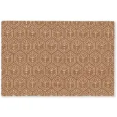 MuchoWow FUSSMATTE Braun - Rosa - Geometrisch - Gemustert Türmatte 90x60 cm