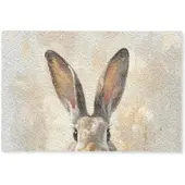 MuchoWow FUSSMATTE Hase - Ohren - Braun Schmutzmatte 60x40 cm