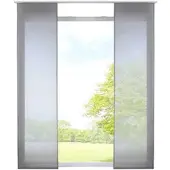 Gardinenbox SCHIEBEGARDINE 2ER SET »Nizza« HxB 245x60 cm Grau