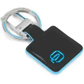Piquadro Schlüsselanhänger Blue Square Keychain With Carabiner Nero