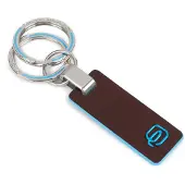 Piquadro Schlüsselanhänger Blue Square Two-Ring Keychain Mogano
