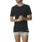 Adidas Sportswear 2er-Pack T-Shirt mit Rundhalsausschnitt – Active Flex Cotton – Unterhemden für Herren – 2x schwarz