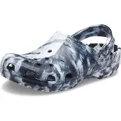 Crocs Uni Erwachsene Classic Marbled Clog Clog, White/Black, 37/38 EU