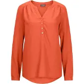 Goldner "Elegante Viskosebluse mit V-Ausschnitt" Knopfleiste