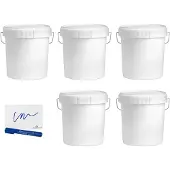 Merkloos Set von 5 Luftdichten Plastikbehältern mit Deckel