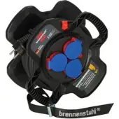 Brennenstuhl Gummi-Kabelhaspel X-Gum IP44 10m 6 Schutzkontakt-Steckdosen
