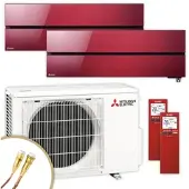 Mitsubishi Multisplit Klimaanlage | MSZ-LN | 2x2,5 kW | Ruby Red | Quick-Connect