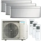 Daikin Multisplit Klimaanlage Set | Stylish C-Serie | Silber | 3x 2,5 kW