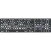 Logickeyboard XL-Print White on Black TITAN UK (PC)