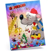 Bonbon Adventskalender mit Lakritzbonbons, 390g, farbenfrohes Weihnachtsdesign