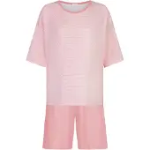 Mey Kurzer Pyjama Serie Simple Stripes Bridal Rose | Größe 42