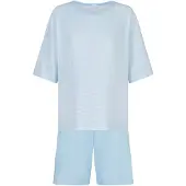 Mey Kurzer Pyjama Serie Simple Stripes Alice Blue | Größe 44