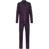 Mey Herren-Pyjama Serie Lumber Grid Yacht Blue | Größe S