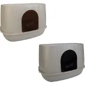 Savic Katzentoilette Moona mokka, Maße: 57 x 39 x 39 cm