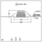 Thorn LED-Downlight CETUS3M1000-840HFRWH 96634888