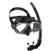 Cressi Perla & Mexico Pro Schnorchelset Schwarz Schwarz One Size