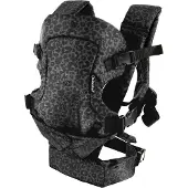 Infantino Flip Advanced 4-in-1 Babytrage "Black Leopard" – Ergonomische Babytrage mit 4 Tragepositionen