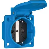 Abl Schutzkontakt Einbausteckdose 1K Sk/BS blau 1662050