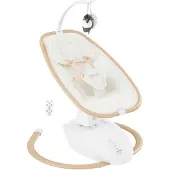 BabyMoov Babyschaukel Swoon Hoop Sand - elektrische Babywippe inklusive Fernbedi