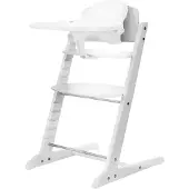 Cybex Iris 3-in-1, Multifunktions-Hochstuhl, Harter Sitz, Weiß, Einfarbig, Buchenholz, 120 kg