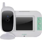 Reer BabyCam S Babyphone mit Kamera, 2,4 Zoll Display, 300 m, Weiß/Türkis