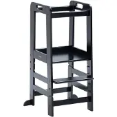 Hauck Stehhilfe "Lernturm Learn N Explore, Black", Kinder, Gr. B/H/T: 54cm x 91cm x 46cm, schwarz, Massivholz, Stahl, Stühle Stehhilfe