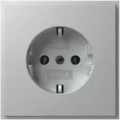 Gira 418865 SCHUKO-Steckdose (IP20) TX_44 Farbe Alu
