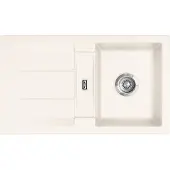 SYSTEMCERAM Flächenbündige Spüle GENEA 87 F in JASMIN mit Handbetätigung /