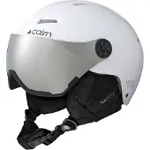 Cairn - Ski-/Snowboardhelm mit Visier – Kinder – Android Visor J - Android Visor J Mat White - Kindergröße 54-56 cm - Weiß