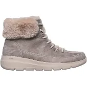 SKECHERS für Damen. 144202 Stiefeletten On-The-GO Glacial Ultra - Wonderland taupe (40), Stoff, Wohnung, Schnürsenkel, Lässig
