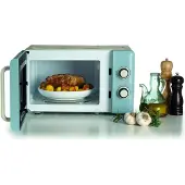 Ariete Vintage Line 3960/05, Arbeitsplatte, Solo-Mikrowelle, 20 l, 800 W, Drehregler, Hellblau