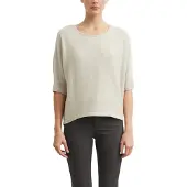 Comma Strickpullover Halbarm-Pullover mit Stretch