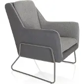 Hjh OFFICE LAGUN | 1-Sitzer - Loungesessel Hellgrau / Dunkelgrau