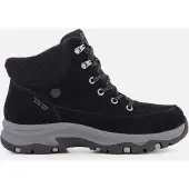 SKECHERS Winterboots "TREGO-SNOW BREEZE", Damen, Gr. 40, Warmfutter, schwarz, Veloursleder, Schuhe Winterboots, Schnürboots, Schnürstiefelette mit Warmfutter