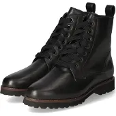 Sioux Damen Stiefeletten/ Schnürstiefeletten MEREDITH Schwarz Glattleder Größe: 61/2